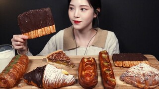 [Mukbang TV] - Đồ tráng miệng: Bánh sừng bò sô cô la giòn rụm, pastry xúc xích bánh tart | ASRM