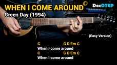 When I Come Around - Green Day (1994) Easy Guitar Chords Tutorial with Lyrics Part 1 REELS