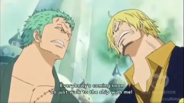 Zoro and Sanji mocking each other for 4 minutes