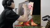 Oil Painting of a Painting in Minecraft