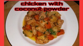 chicken with coconut powder | chicken recipe | merica recipes