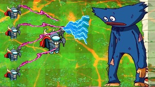 Plant vs Zombies ✔️ AMONG THOR squad destroy giant monster POPY play time-- PVZ 2022 🅿122