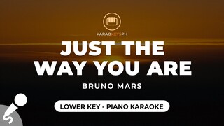 Just The Way You Are - Bruno Mars (Lower Key - Piano Karaoke)