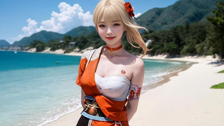 【AI coser Yoimiya】 Xiaogong: I am very happy today