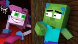 Monster School: Night in Mommy Long Legs House - Sad Story | Minecraft Animation