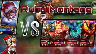 Ruby Montage | My last rank games for this Season 18 | Happy 100k Total views | Mobile Legend