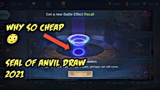 Epic Recall Draw Promo Diamonds 2021 || Mobile legends bang bang || Seal of anvil draw 2021 MLBB