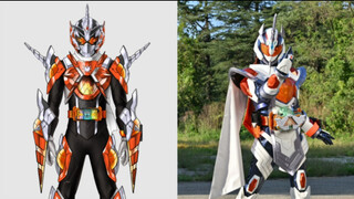 Comparison of the main and second riders of Kamen Rider using the same props