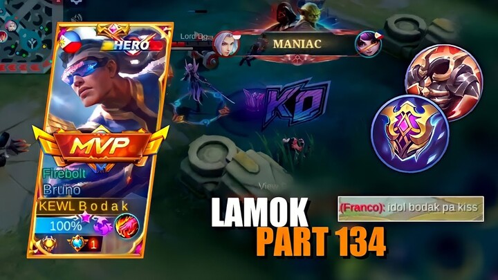 LAMOK PART 134 | BRUNO BEST BUILD AND EMBLEM SEASON 24 | Mobile Legends Bang Bang