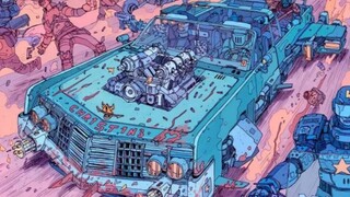 The motorcycle in the old anime.