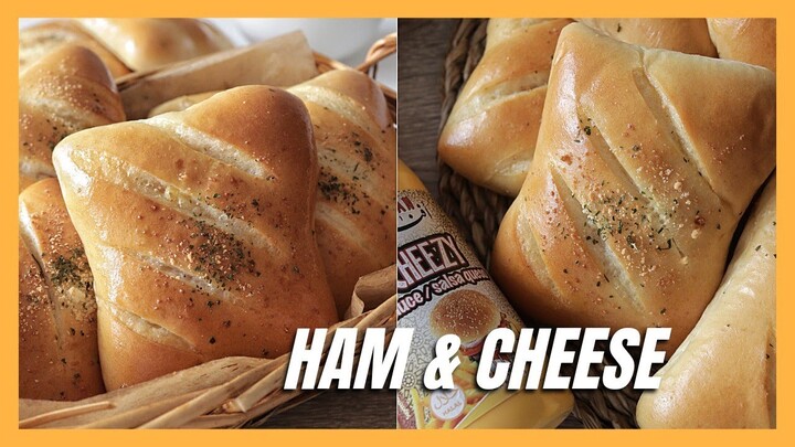 ขนมปังแฮมชีส แป้งนุ่มนาน หลายวัน + ขึ้นรูปแบบสี่เหลี่ยม  | Ham & Cheese Bread ( stay soft for days )