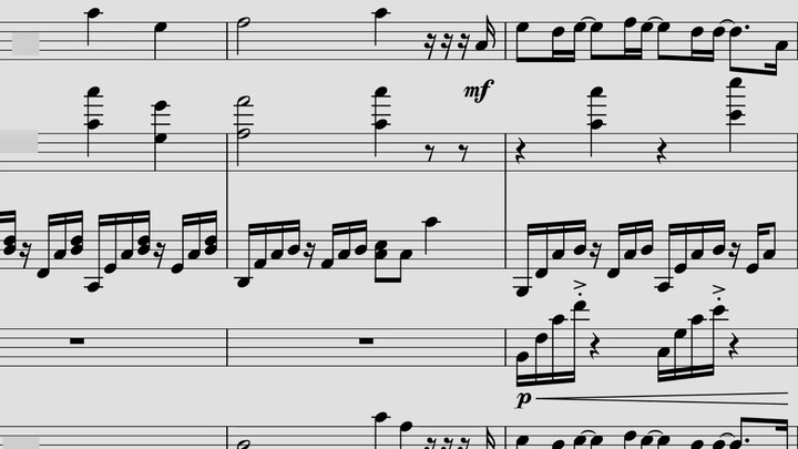 [โน้ตดนตรีโฮมเมด] โน้ตดนตรีเปียโน/ฟลุต/โอโบ/ไวโอลิน/เชลโลอย่างจริงใจ - Animenz การปรับเวอร์ชันเปียโน