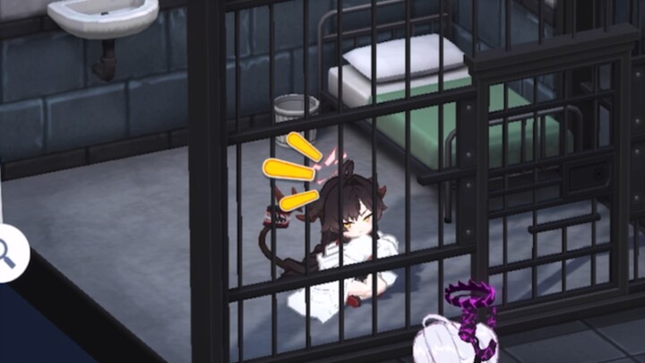【Arknights】Xia yang terkurung di dalam sel asyik menggoyang-goyangkan kepala, imut banget