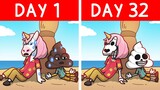 Desert Island Survival Challenge | Poophead And Unicorn Man Team Up! | emojitown