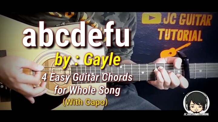 Abcdefu - Gayle Guitar Chords (4 Easy Guitar Chords / with Capo)