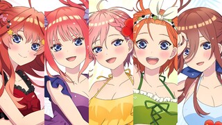 【中日字幕/OP完整版】五等分的新娘～暑假篇 OP「五等分の未来」／中野家の五つ子