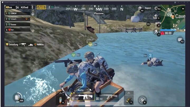 [Pubg Mobile] Cười đau ruột với team lầy lội,4 thằng trên 1 chiếc cano.