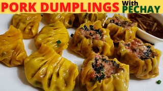 PORK DUMPLINGS with PECHAY | Pork SIOMAI RECIPE Homemade | Pang NEGOSYO