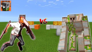 CHAINSAW MAN vs MUTANT IRON GOLEM in CRAFTSMAN