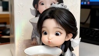 Song Yu, isn't my little immortal fairy who blows bubbles in tea just adorable? A mini animated skit