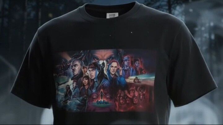 Stranger Things Horror Movie Collage T-Shirt
