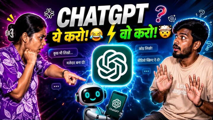 ChatGPT से कहा ये करो, वो करो 😂 | फिर जो हुआ वो मजेदार था 🤯