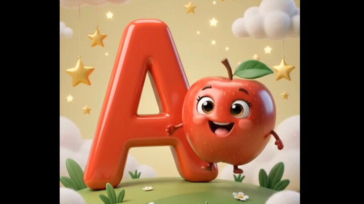 Phonics Song 2 with TWO Words in 3D 🎶 A For Apple🍎 - ABC Learning Songs for Kids