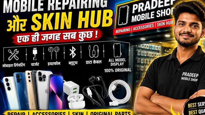 🔥 Pradeep Mobile Shop | Mobile Repairing & Accessories | Best Service in Raipur 📱