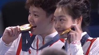 【陈艺文昌雅妮】谁懂啊我好像磕到真的奥运冠军CP了！垫脚拥抱、十指紧扣、公主抱别太甜了家人们！