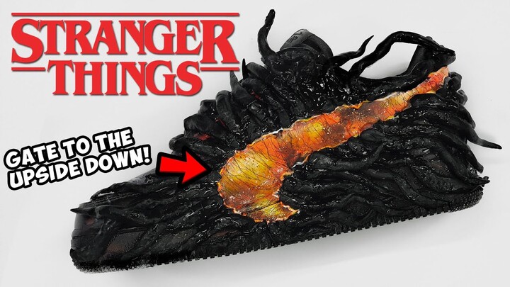 STRANGER THINGS CUSTOM ON NIKE AF 1's! Love the result 🧡