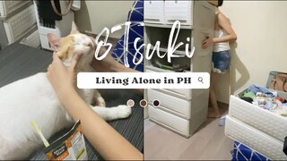 living alone in the Philippines: rearranging my room, life hacks, clean with me | silent vlog