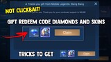 TRICKS TO GET REDEEM CODE SKIN AND DIAMONDS! CLAIM GIFT FREE! LEGIT! | Mobile Legends 2021