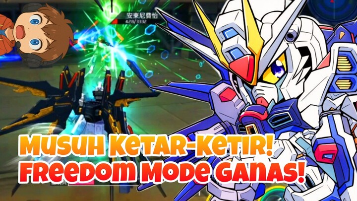 Ketika Musuh Ketar-Ketir! Freedom Mode Ganas! - Gundam Strike Freedom