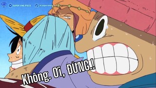 Đã bảo là từ từ thôi mà không nghe, Zoro và Chopper hốt hoảng khi được tay láy lụa Luffy chở.