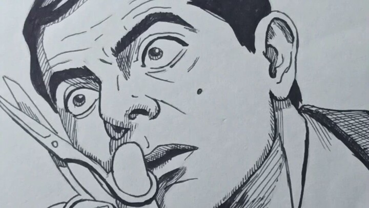 speed drawing Mr. Bean si kocak yang penuh ide