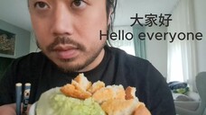 CHINESE ASMR - EATING CHICKEN & PEARL COUSCOUS SALAD 🍗🥗  [ENG Subtitles]