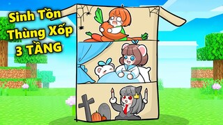 Mèo Simmy Thử Thách Sinh Tồn Trong THÙNG XỐP 3 TẦNG Trong Minecraft