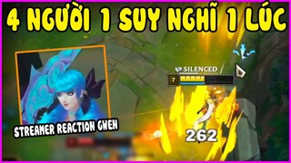 4 cao thủ cùng 1 hành động cùng 1 lúc,Streamer nổi tiếng reaction Gwen - LMHT - LOL - Skin - Montage