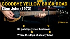 Goodbye Yellow Brick Road - Elton John (1973) Easy Guitar Chords Tutorial with Lyrics Part 1 SHORTS