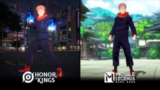 Yuji Itadori (HOK) VS Yuji Itadori (MLBB) : Skin Effect Comparison