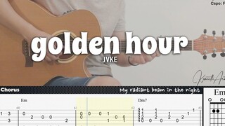 【指弹吉他】《golden hour》和弦 + 歌词，一首高手才能弹的曲子