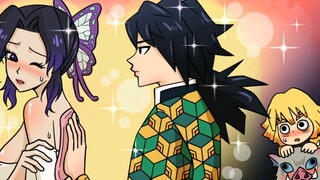 [Hoạt hình] Giyu trị thương cho Shinobu, bị Zenitsu thấy