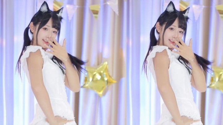 [Caviar] "Ding Ding Dang Dang Dance" white dress set live dance screen recording