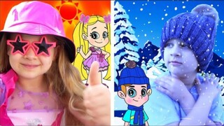 TikTok Diana and Roma | Hot vs Cold Cartoon Challenge | Views+20