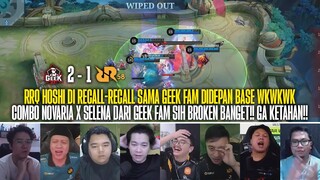 RRQ HOSHI DIRECALL-RECALL GEEK FAM DIDEPAN BASE!! REAKSI STREAMER GEEK FAM 2-1 RRQ HOSHI MPL ID S13!