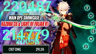 Kazuha C6 Light of Foliar R1 300% Crit DMG - 500k Elemental DMG 3.4 Floor 12 Showcase