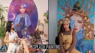 15 Incredibly Unique Splash Painting Portraits From Two Crazy But Talented Artists #02