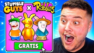 COMO CONSEGUIR GRATIS las NUEVAS SKINS *RABBIDS* de STUMBLE GUYS!!