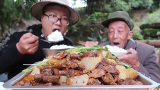 Countryside Recipe & Mukbang | Red Braised Mutton