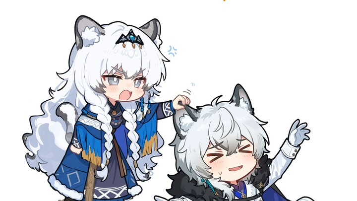 يا أخوتي النمر الثلجي، تصالحوا، سأفعل أي شيء من أجلكما!